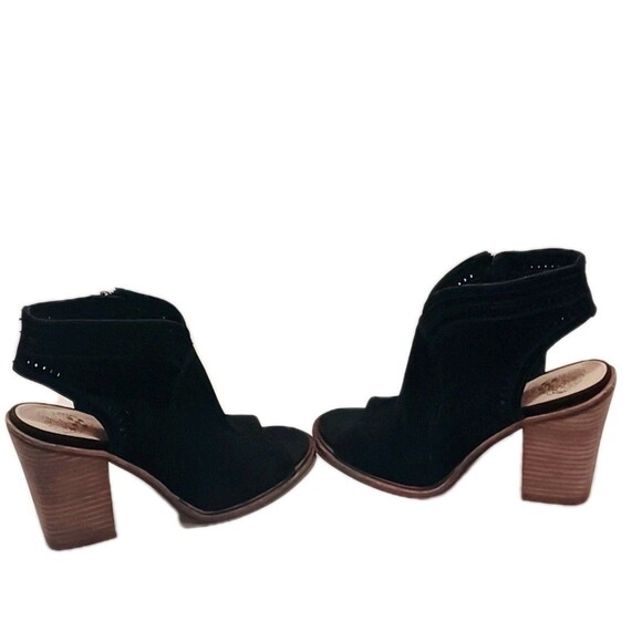 Vince Camuto Black Leather Koral Open Toe  Ankle Boots Women's Size 8M - Picture 3 of 8